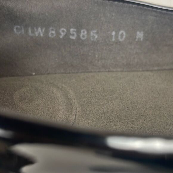 Stuart Weitzman Patent Leather Rounded Toe Jute Wrapped Heel Pumps 10 M - Picture 12 of 12